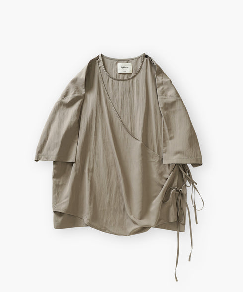 アシンメトリー レイヤード デザイン ドレープ プルオーバー