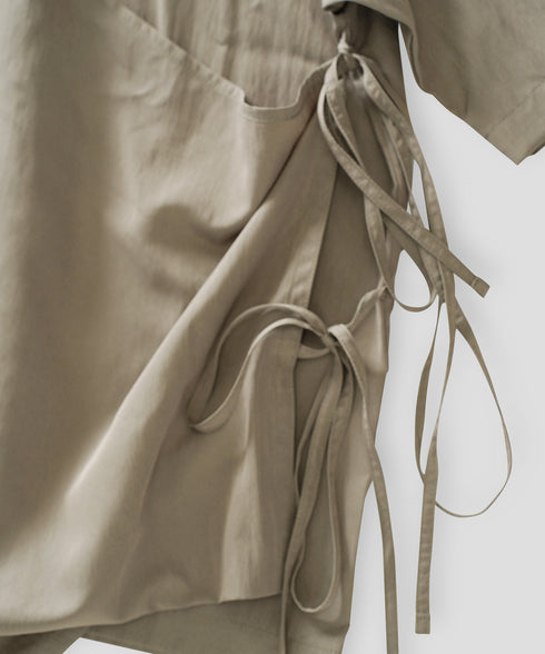 アシンメトリー レイヤード デザイン ドレープ プルオーバー