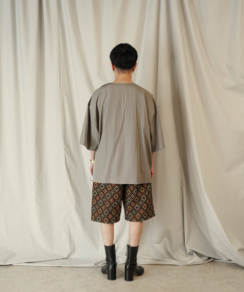 アシンメトリー レイヤード デザイン ドレープ プルオーバー