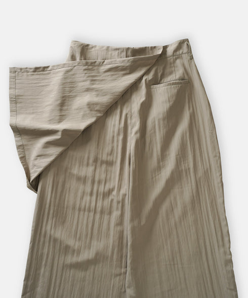 アシンメトリー レイヤード デザイン ワイドパンツ