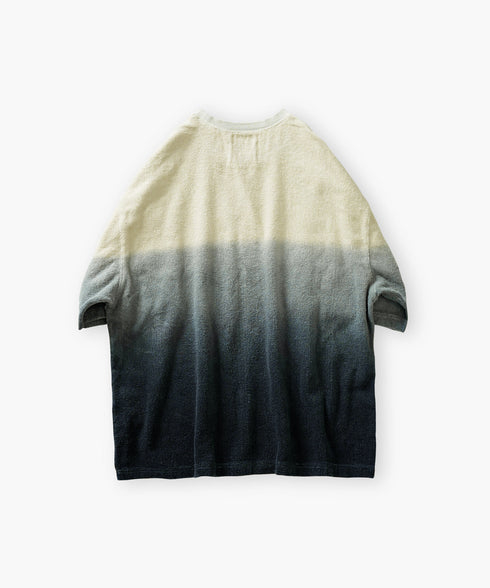 グラデーション ダイ H/S パイル クルーネック Tシャツ/カットソー