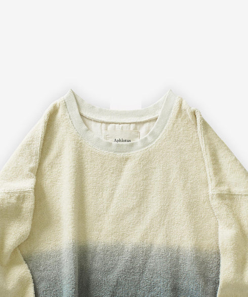 グラデーション ダイ H/S パイル クルーネック Tシャツ/カットソー