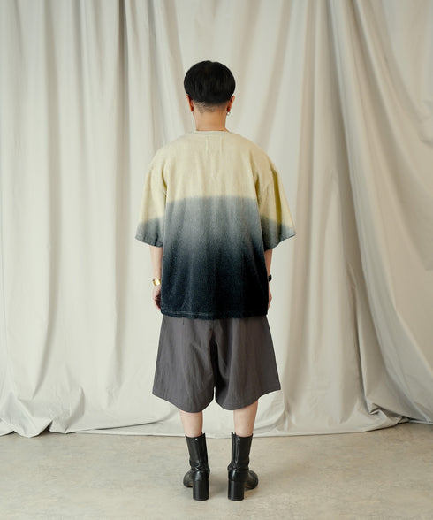 グラデーション ダイ H/S パイル クルーネック Tシャツ/カットソー