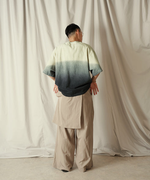 グラデーション ダイ H/S パイル クルーネック Tシャツ/カットソー