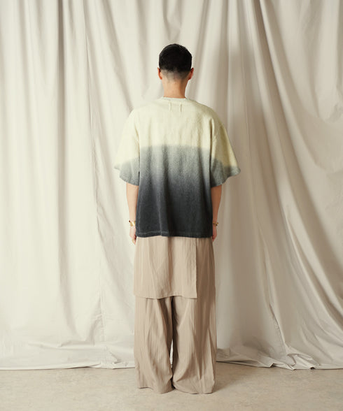 グラデーション ダイ H/S パイル クルーネック Tシャツ/カットソー