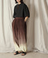 グラデーション ダイ フルレングス パイル イージー テーパードパンツ