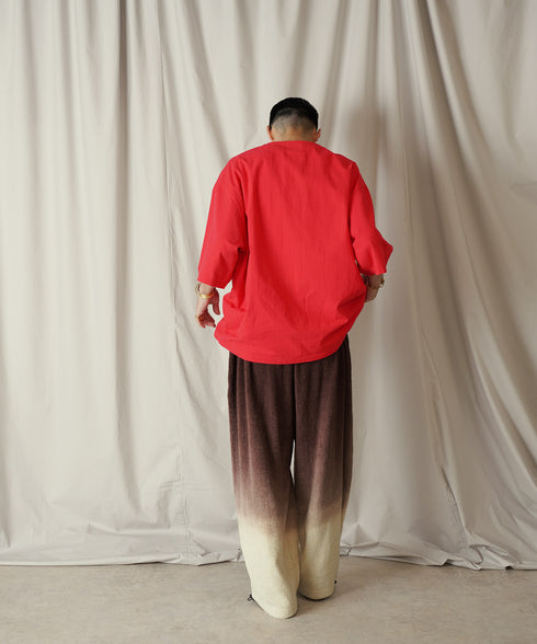 グラデーション ダイ フルレングス パイル イージー テーパードパンツ