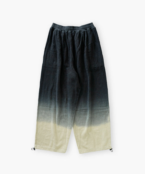 グラデーション ダイ フルレングス パイル イージー テーパードパンツ