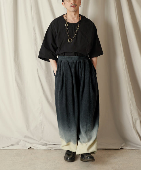 グラデーション ダイ フルレングス パイル イージー テーパードパンツ