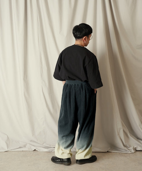 グラデーション ダイ フルレングス パイル イージー テーパードパンツ