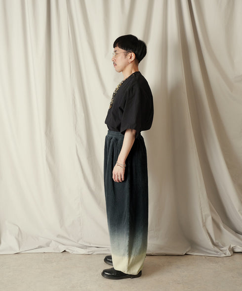 グラデーション ダイ フルレングス パイル イージー テーパードパンツ