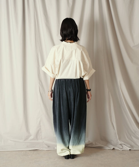 グラデーション ダイ フルレングス パイル イージー テーパードパンツ