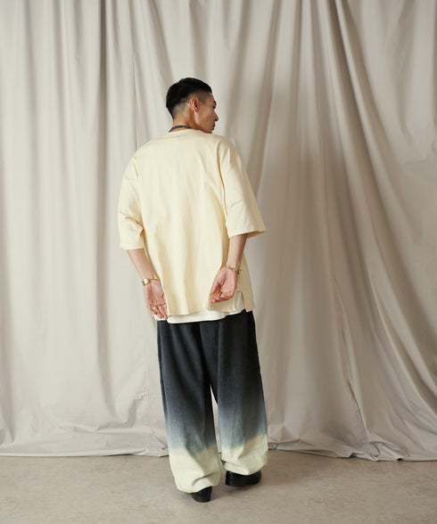 グラデーション ダイ フルレングス パイル イージー テーパードパンツ