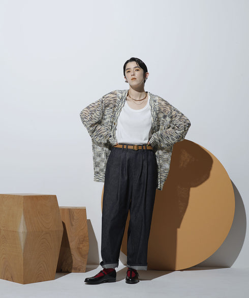 H167 / 着用サイズ: M*アイボリー インナー:217749 ボトムス:217647