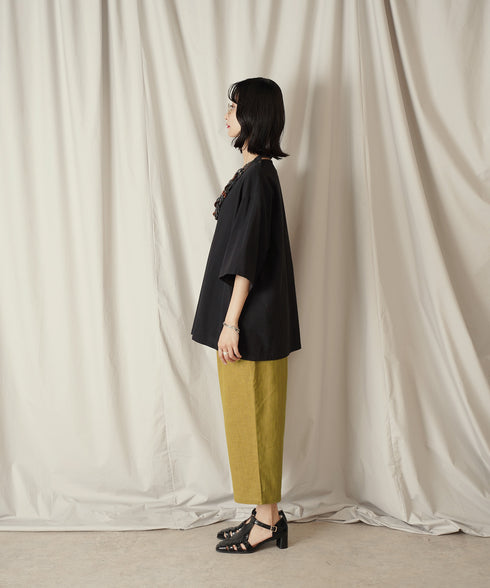 H169 / 着用サイズ: M*ブラック ボトムス:218013