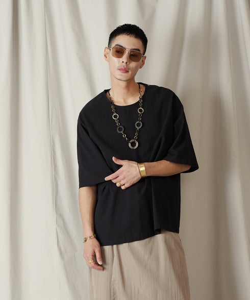 H169 / 着用サイズ: M*ブラック ボトムス:217636