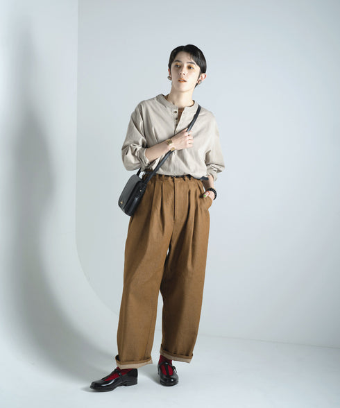 H167 / 着用サイズ: M*ブラウン トップス:217648