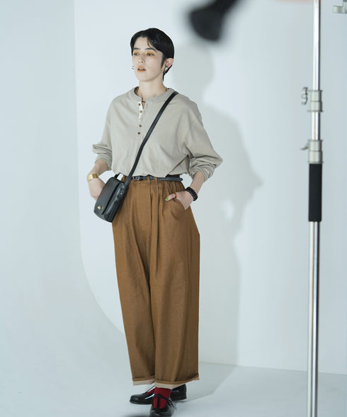 H167 / 着用サイズ: M*ブラウン トップス:217648