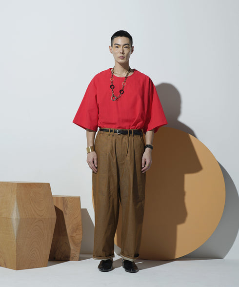 H178 / 着用サイズ: L*ブラウン トップス:217646 インナー:217749