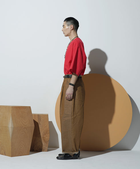 H178 / 着用サイズ: L*ブラウン トップス:217646 インナー:217749