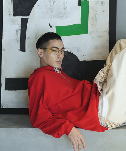 H178 / 着用サイズ: L*レッド インナー:217732 ボトムス:217634