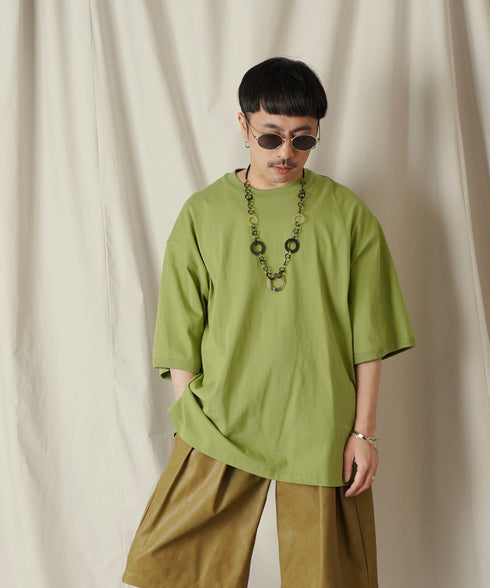 H163 / 着用サイズ: S*ライトオリーブ ボトムス:217612