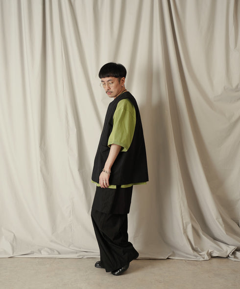 H163 / 着用サイズ: S*ライトオリーブ ベスト:218009 ボトムス:217612