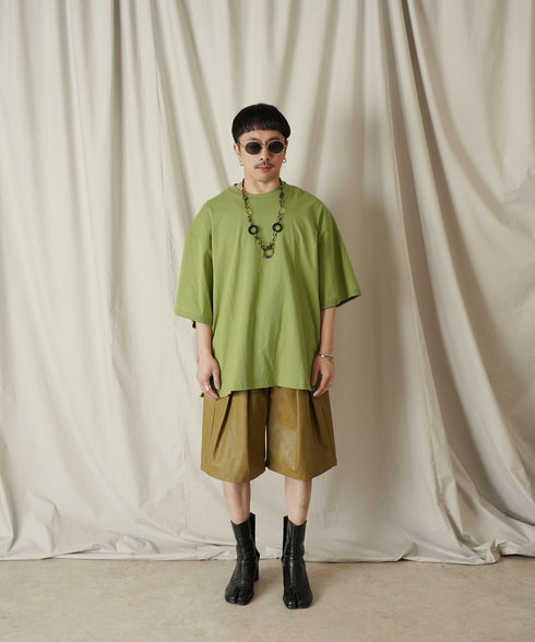 H163 / 着用サイズ: S*ライトオリーブ ボトムス:217612