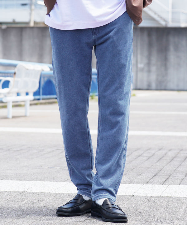裏毛 デニム テーパードパンツ | スウェットデニム デニムパンツ メンズ イージー パンツ イージーパンツ