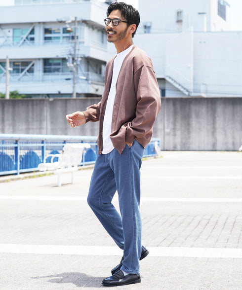 裏毛 デニム テーパードパンツ | スウェットデニム デニムパンツ メンズ イージー パンツ イージーパンツ