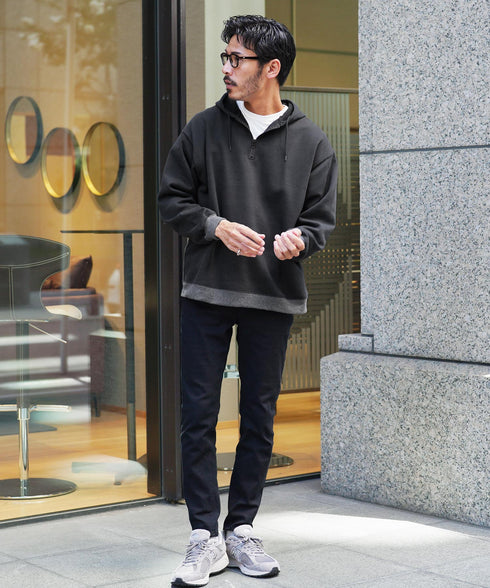 裏起毛 ハーフZIP パーカー | ハーフジップ パーカー メンズ 暖かい フーディー ルオーバー 防寒 あったかトップス