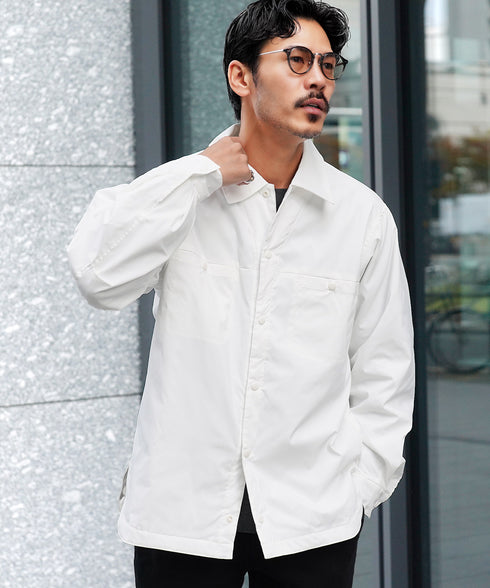 ストレッチCNブロード中綿シャツ