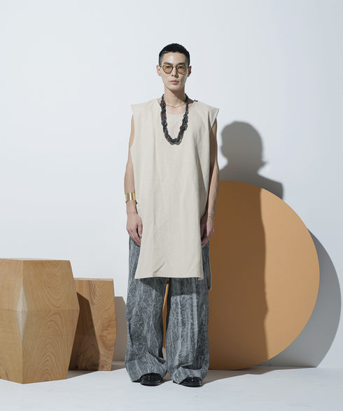 H178 / 着用サイズ: L*アイボリー系1(無地) ボトムス:217614