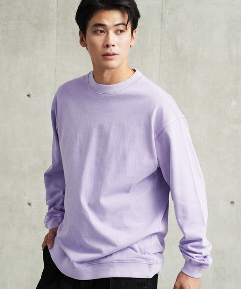 フェードクルーロンT | スウェット トレーナー メンズ プルオーバー ウォッシュ加工 ヴィンテージ 古着風 色落ち クルーネック コットン100% トップス ファッション ブランド オーバーサイズ 長袖 秋服 秋 冬服 冬 春服 春 黒