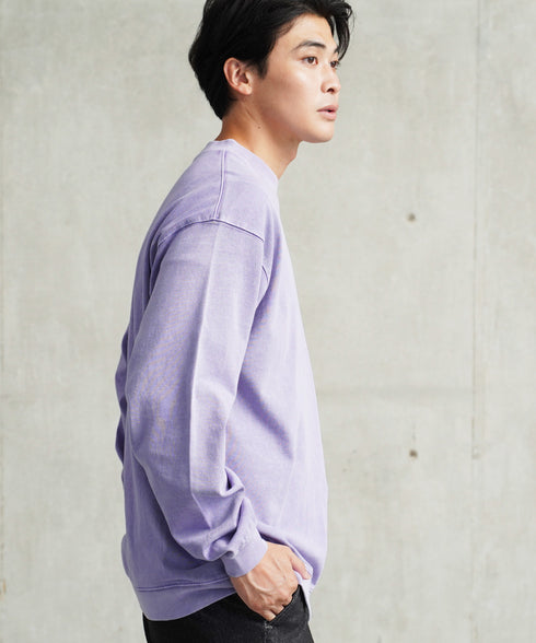 フェードクルーロンT | スウェット トレーナー メンズ プルオーバー ウォッシュ加工 ヴィンテージ 古着風 色落ち クルーネック コットン100% トップス ファッション ブランド オーバーサイズ 長袖 秋服 秋 冬服 冬 春服 春 黒