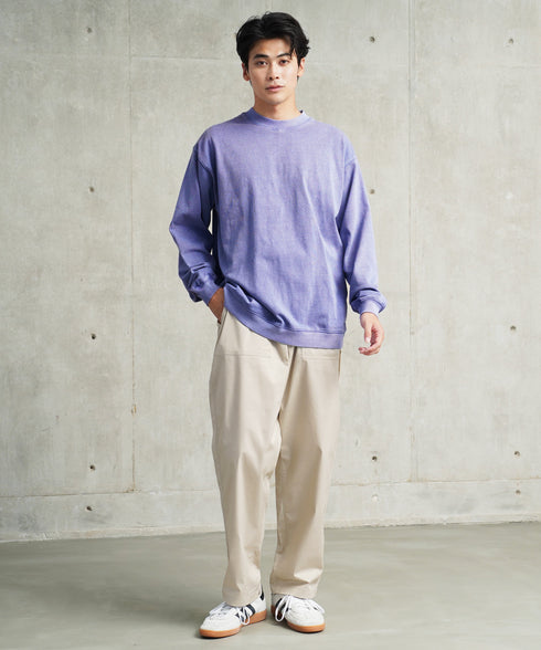 フェードクルーロンT | スウェット トレーナー メンズ プルオーバー ウォッシュ加工 ヴィンテージ 古着風 色落ち クルーネック コットン100% トップス ファッション ブランド オーバーサイズ 長袖 秋服 秋 冬服 冬 春服 春 黒