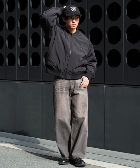 中綿 MA-1 ジャケット |エムエーワン 中綿 あったか 微光沢 シンプル きれいめ タフタ生地 大人 ライトアウター メンズ ミリタリージャケット