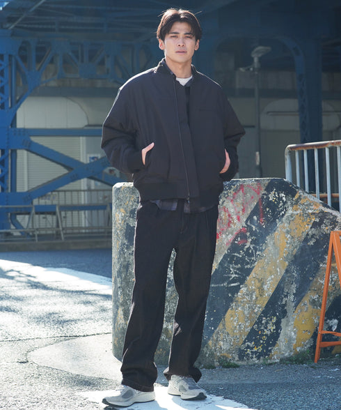 中綿 MA-1 ジャケット |エムエーワン 中綿 あったか 微光沢 シンプル きれいめ タフタ生地 大人 ライトアウター メンズ ミリタリージャケット