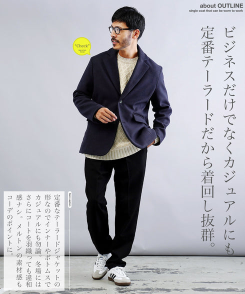 テックメルトンテーラードジャケット