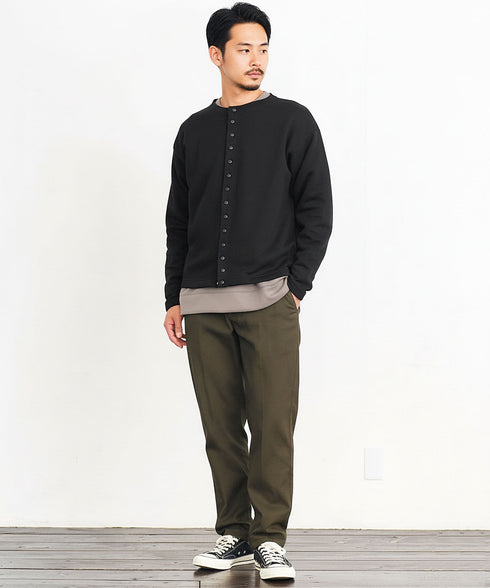 裏起毛 スナップ カーディガン | メンズ 厚手 裏起毛 あったか メンズカーディガン オフィス ビジネス トップス