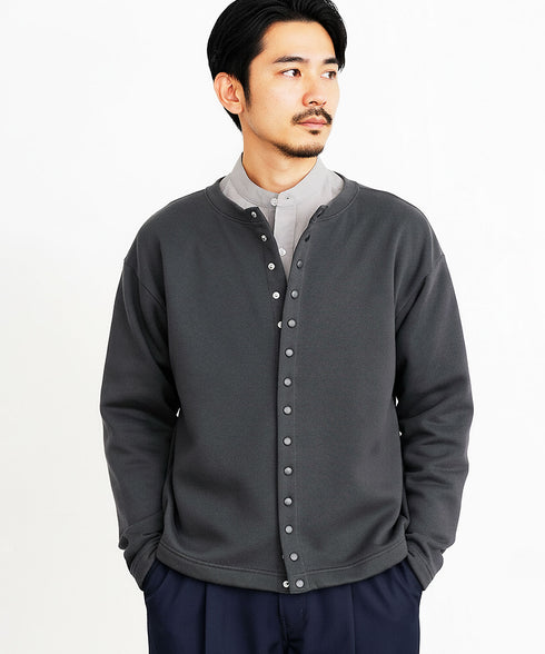 裏起毛 スナップ カーディガン | メンズ 厚手 裏起毛 あったか メンズカーディガン オフィス ビジネス トップス