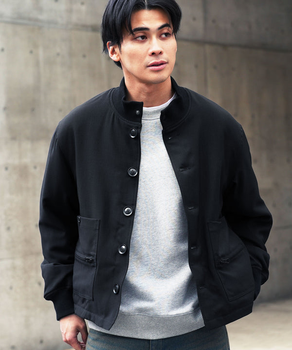 撥水中綿ショートブルゾン | 撥水 ブルゾン ショート丈 メンズ ジャケット 軽量 防寒 あったか ダウン アウター ライトアウター