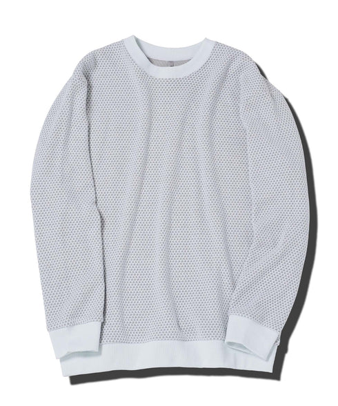 バイカラー ワッフル クルーネック ロンT | 長袖Tシャツ ロンティー カットソー トップス