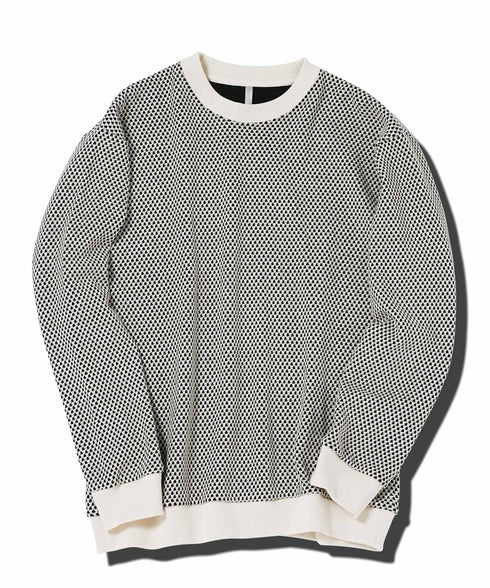 バイカラー ワッフル クルーネック ロンT | 長袖Tシャツ ロンティー カットソー トップス