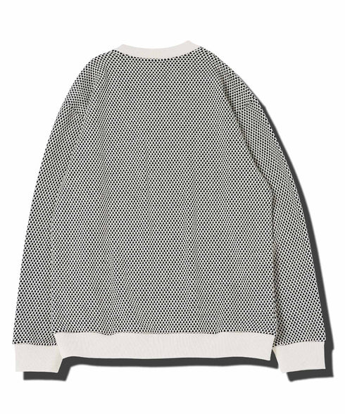 バイカラー ワッフル クルーネック ロンT | 長袖Tシャツ ロンティー カットソー トップス