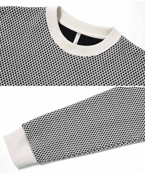 バイカラー ワッフル クルーネック ロンT | 長袖Tシャツ ロンティー カットソー トップス