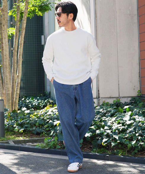 ワッフルサーマルロンT クルーネック