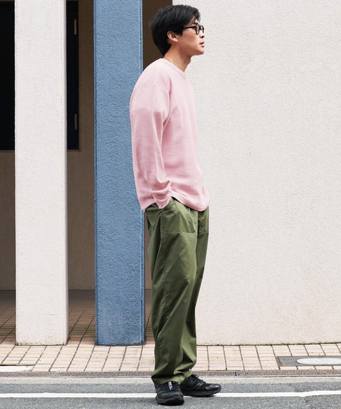 ワッフルサーマルロンT クルーネック