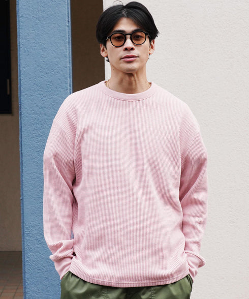 ワッフルサーマルロンT クルーネック