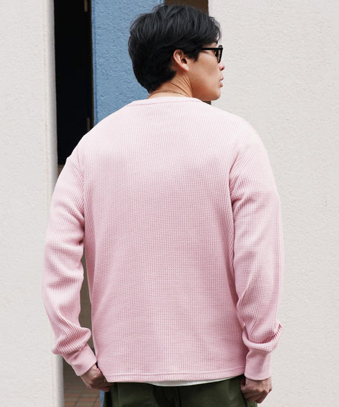 ワッフルサーマルロンT クルーネック